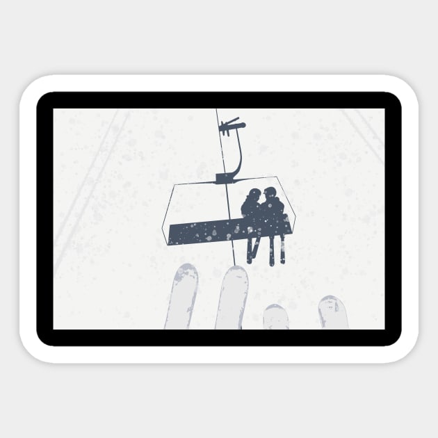 Skier Gift Idea Sticker by Sticky T